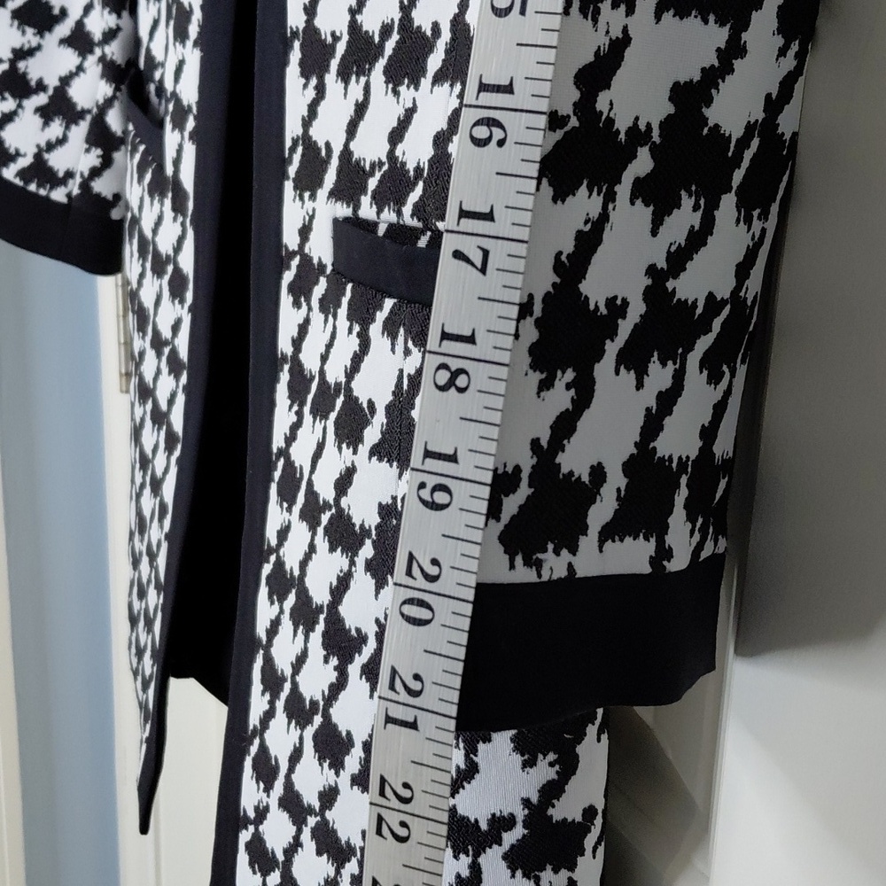 NINE WEST Houndstooth Blazer Black & White Sz S 6 - Picture 10 of 10